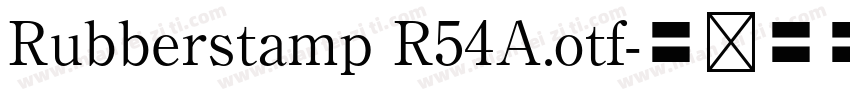Rubberstamp R54A.otf字体转换